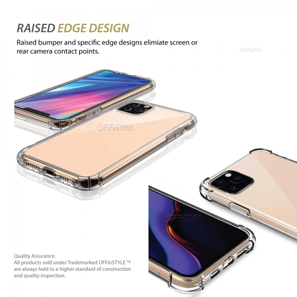 raised front screen design phone case for protection iphone 11 clear case