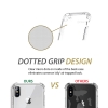 Dotted pattern design creates a sleek clear case look