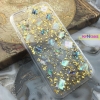 clear sea shell gold flakes luxury iphone case