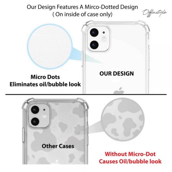 micro dotted gel phone case avoids sticky look