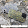 iridescent crystal iphone 12 case with gold glitter star dust