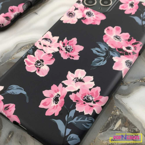 pink flower leaf design for iphone 11