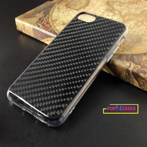 sleek black carbon fiber iphone case