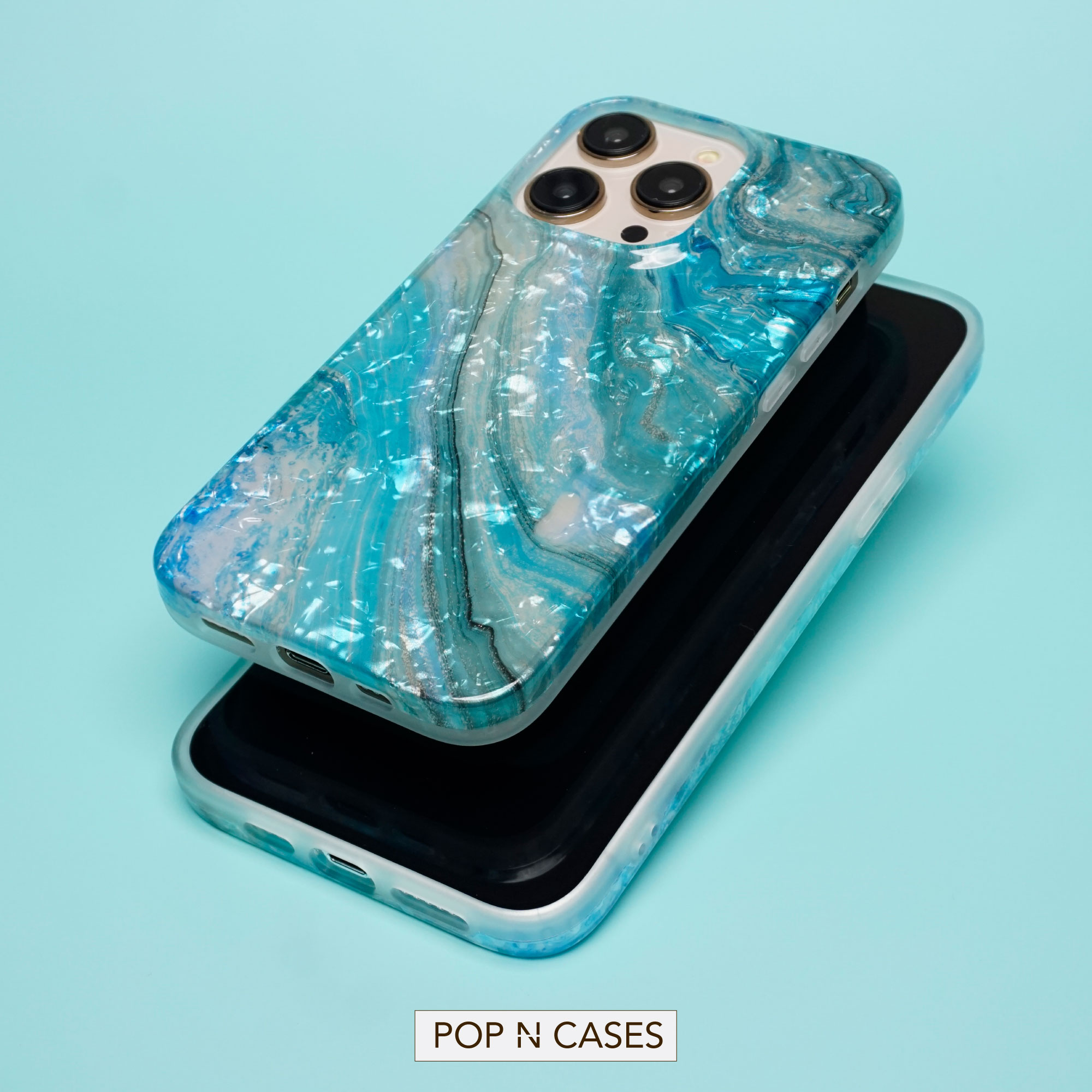 CASE.IPHONE.AQUA.BLUE.IRIDESCENT.TOP.SIDE