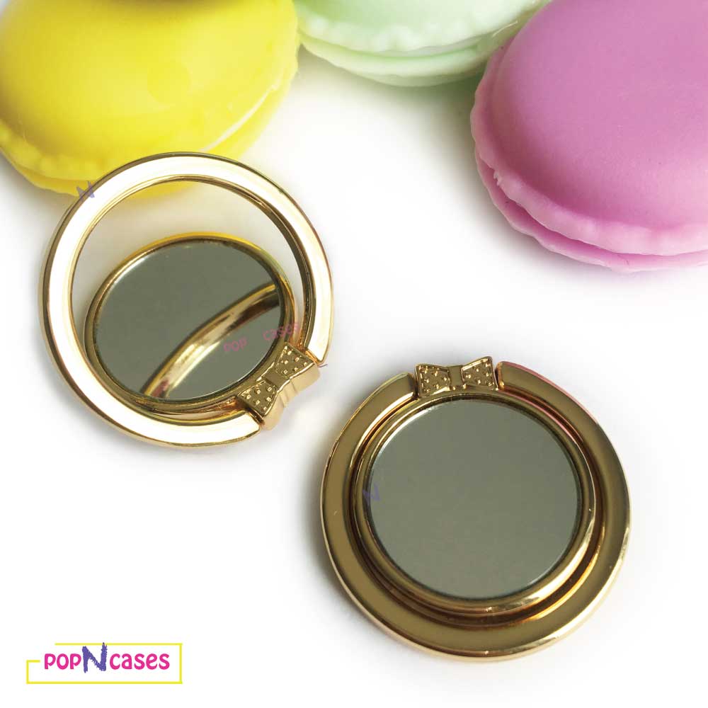 Gold-Bow-Phone-grip-stand-open-stand-angles