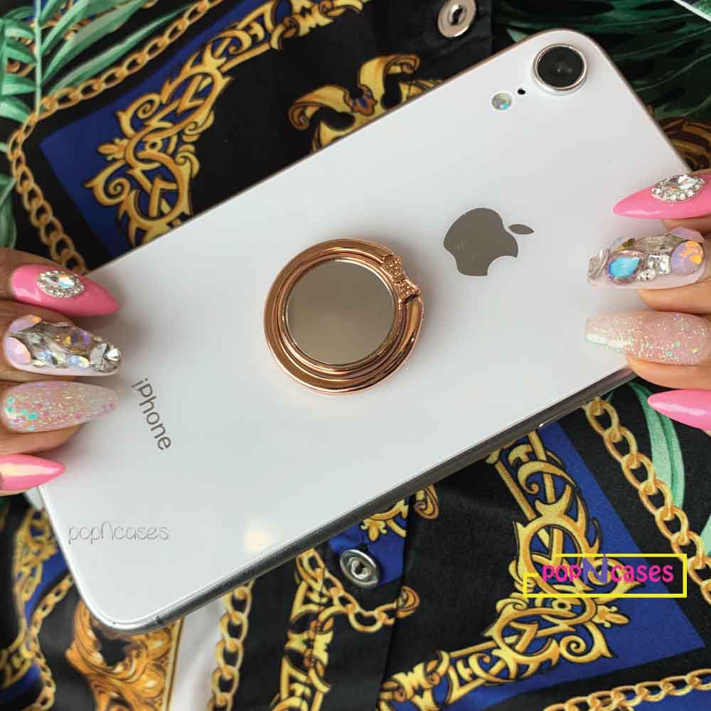 Gold-bow-rose-gold-phone-stand-on-iphone-offinstyle