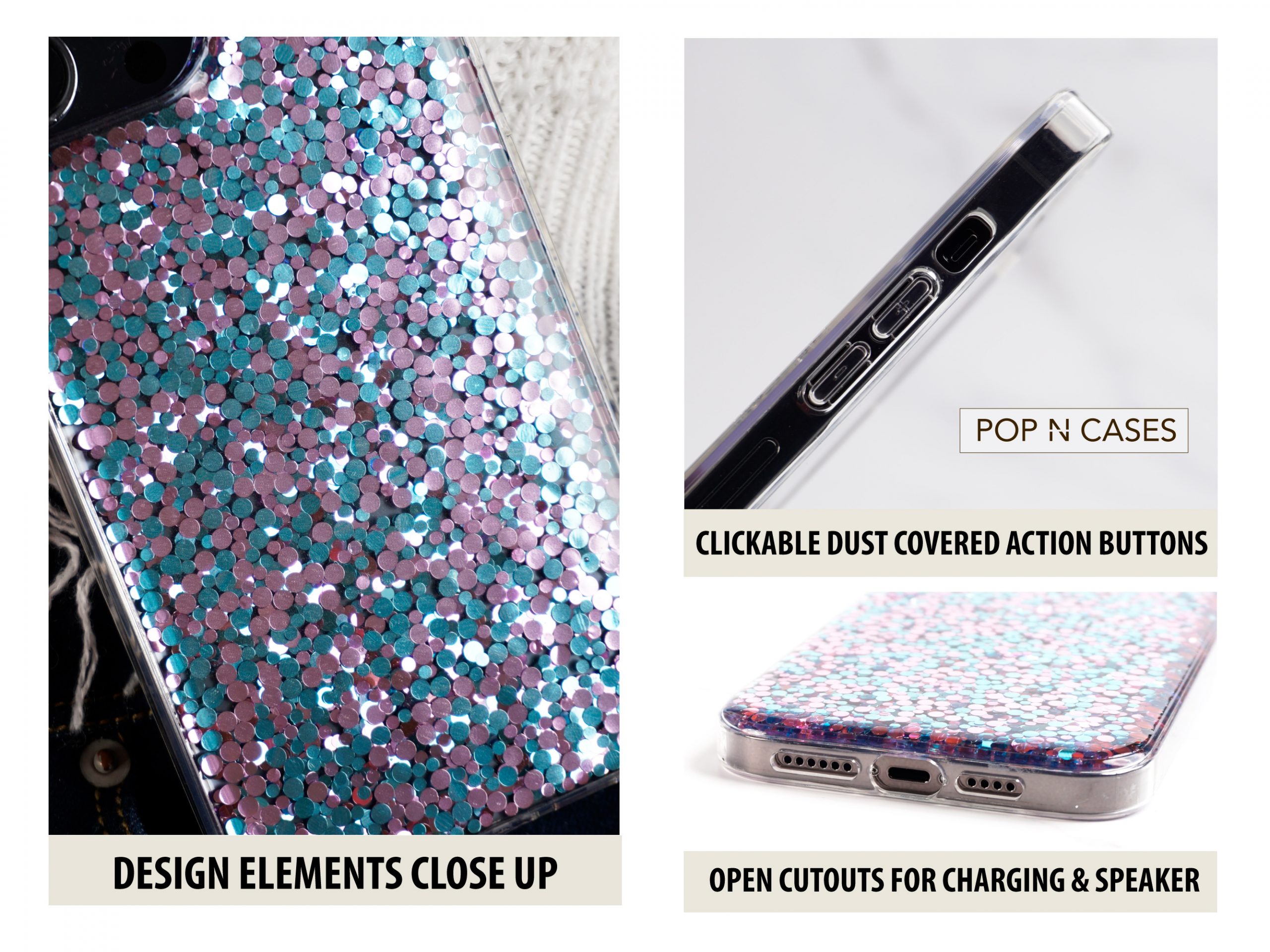 IPHONE.PHONE.CASE.METALLIC.BUBBLE.GLITTER.ELEMENTS.DESIGN.REFLECTIVE.CLOSE.UP.DESIGN.FEATURES.PROTECTIVE.BUTTONS.CHARGE.PORT.CANADA.PHONE.CASE.SHOP