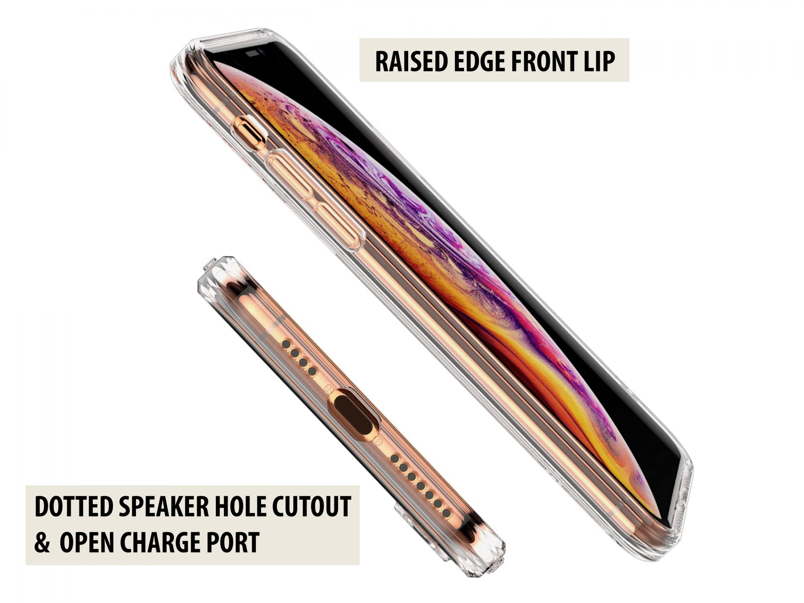 IPHONE.X.SPEAKER.HOLE.CUTOUT.CHARGING.PORT.RAISED.FRONT.EDGE.LIP.PHONE.CASES.CANADA