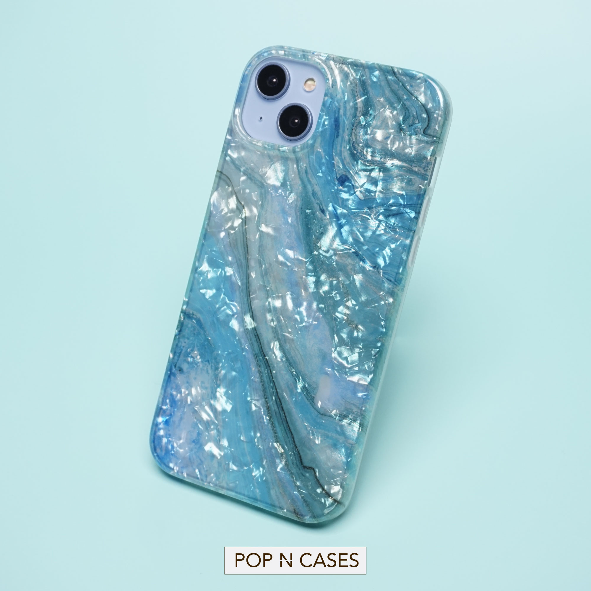PEARLESCENT.AQUA.BLUE.MARBLE.CASE.IPHONE.ANGLE