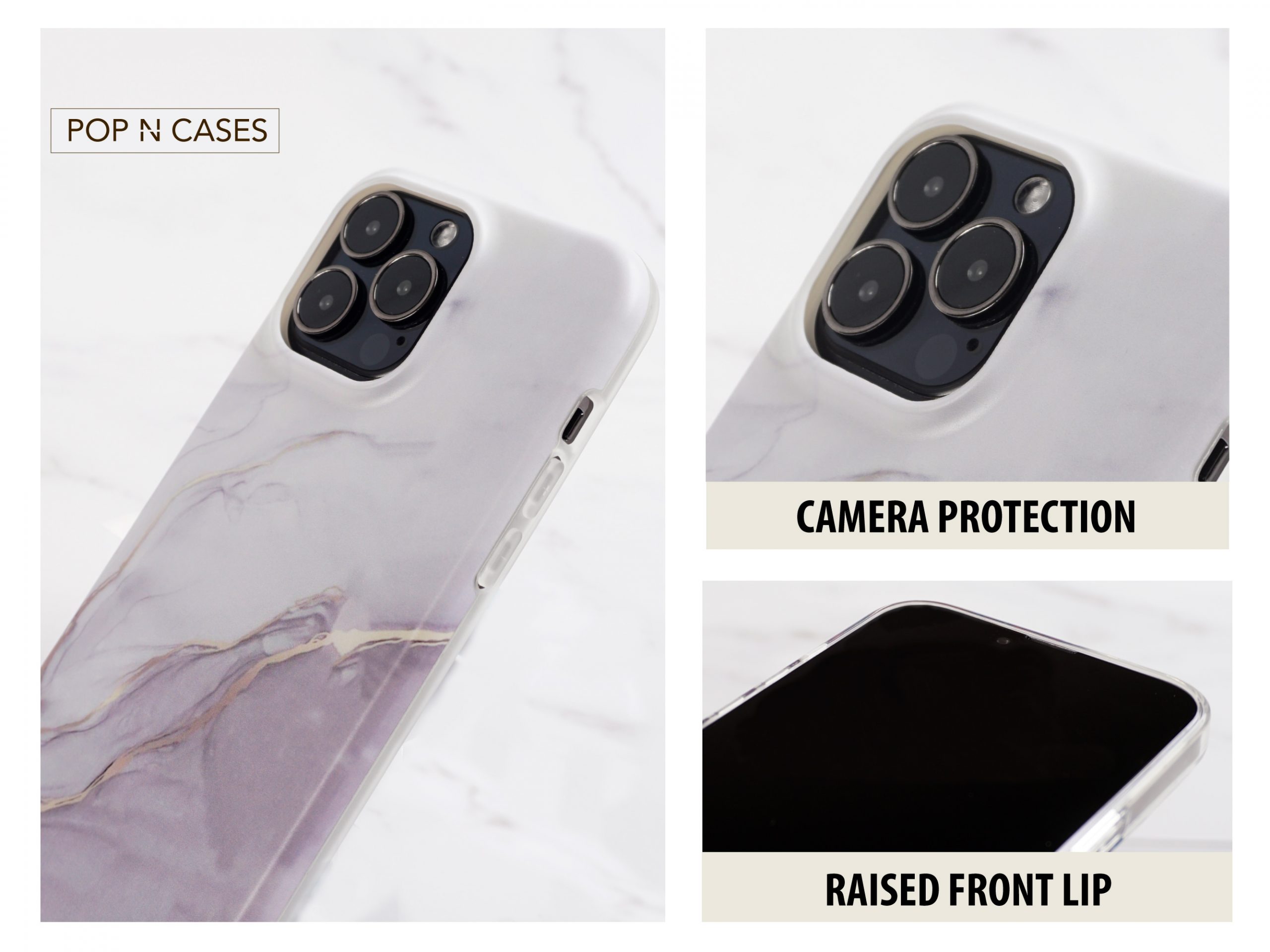 Purple.Marble.iPhone.14.iphone.13.Phone.Case.Design.Features.Light.Weight.Camera.Protection.LCD.Edge