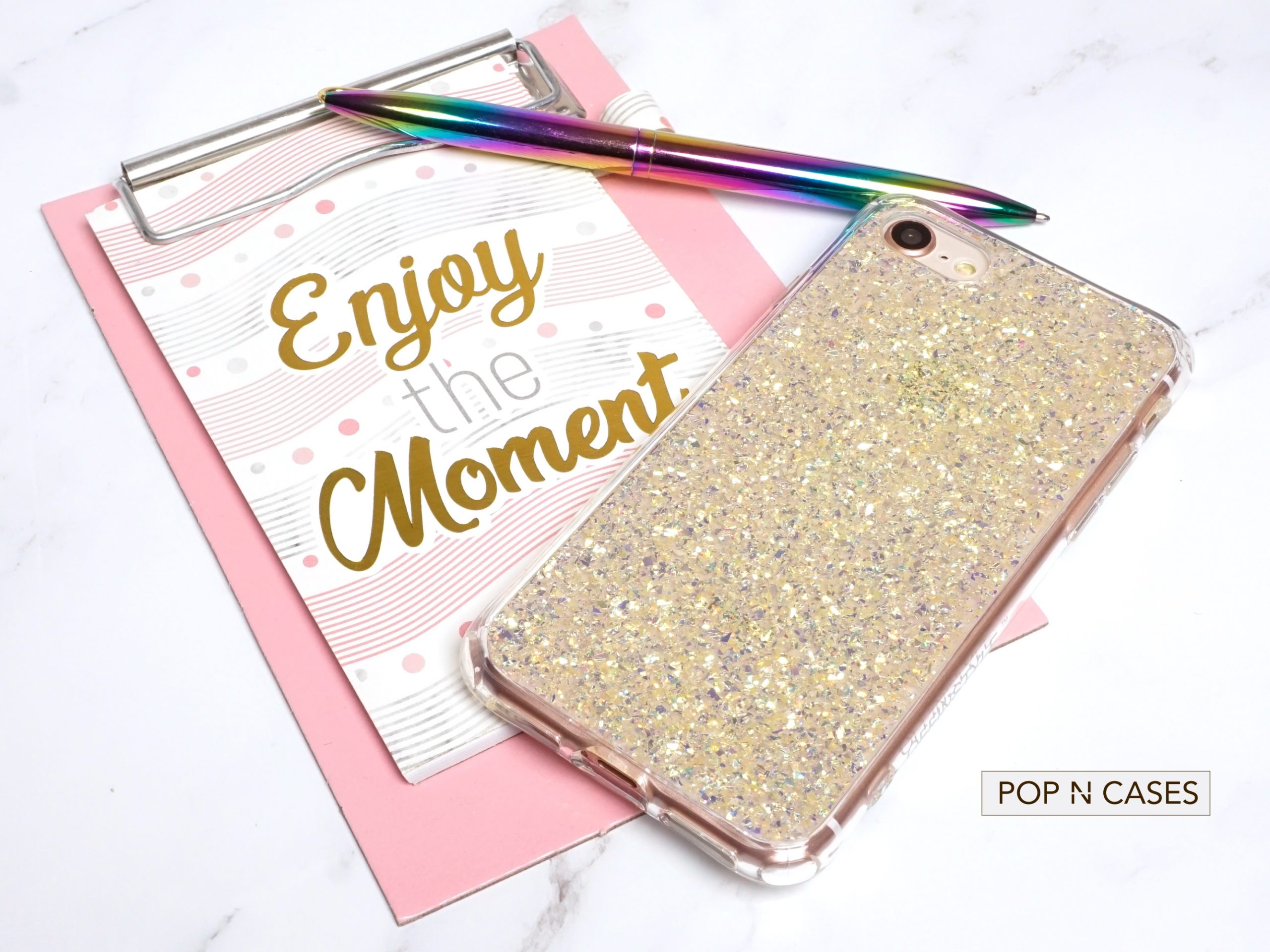iphone.case.accessory.daily.use.crystal.gold.twinkle.phone.case.iPhonese.iPhone.8.iphone7.
