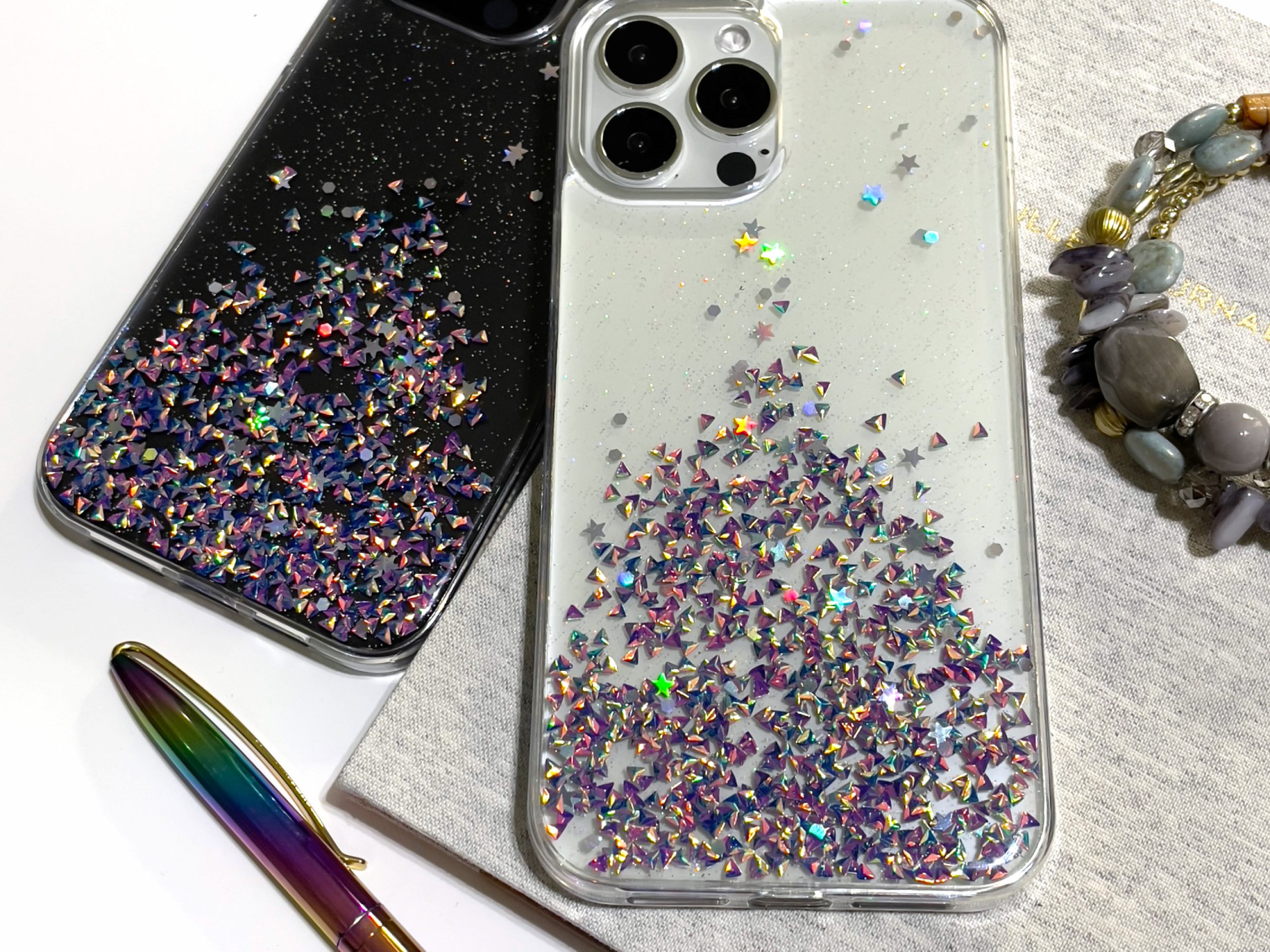 Confetti-Fashion-Phone-Case-iPhone-13-White-Black-Phone-popncases-offinstyle