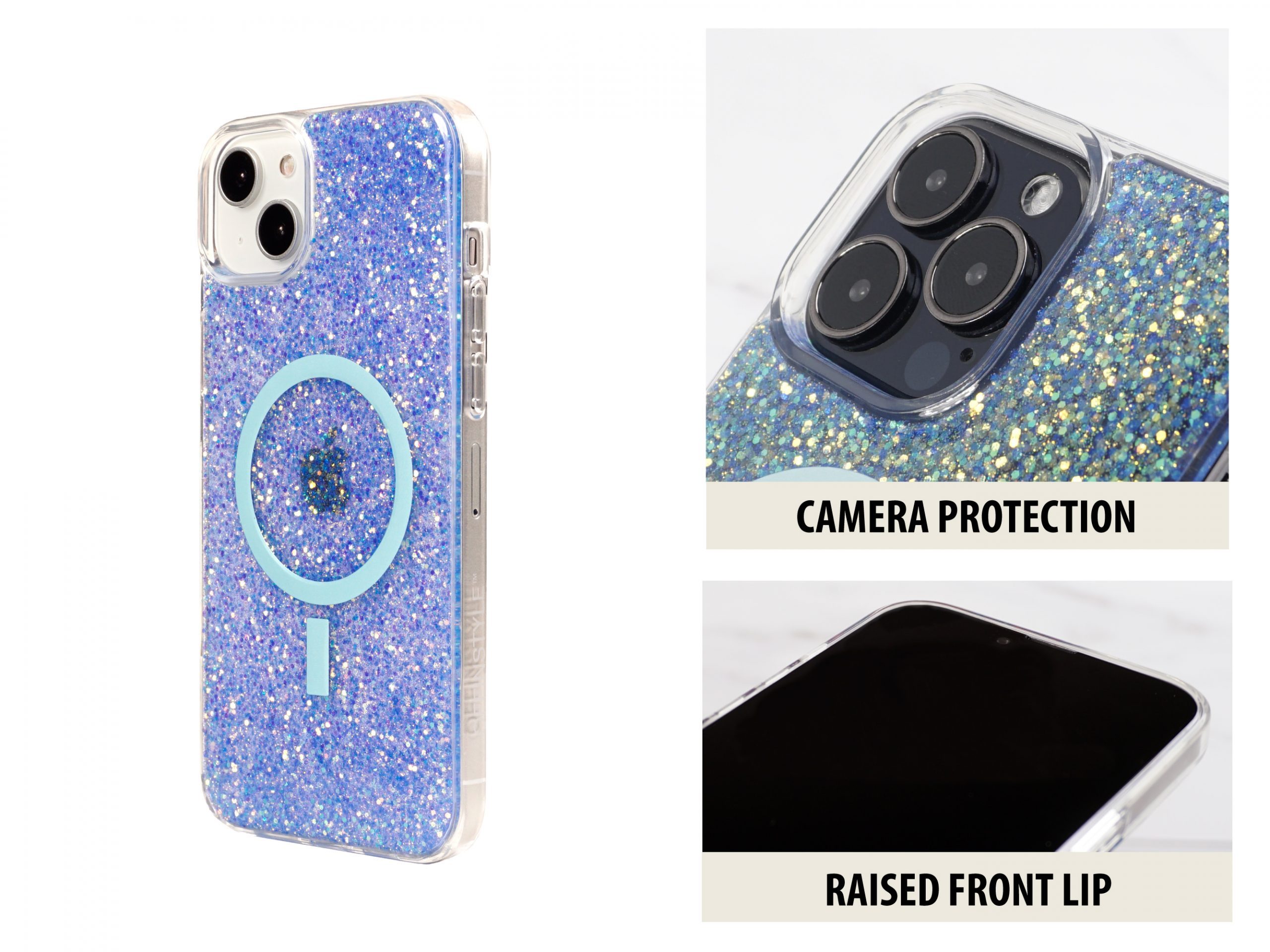 Mag.safe.Blue.Gold.Glitter.Sprakles.Iphone.Case.Camera.Lens.Protection.LCD.Lip.Protection.2.Meter.Drop.Protection.Phone.Case