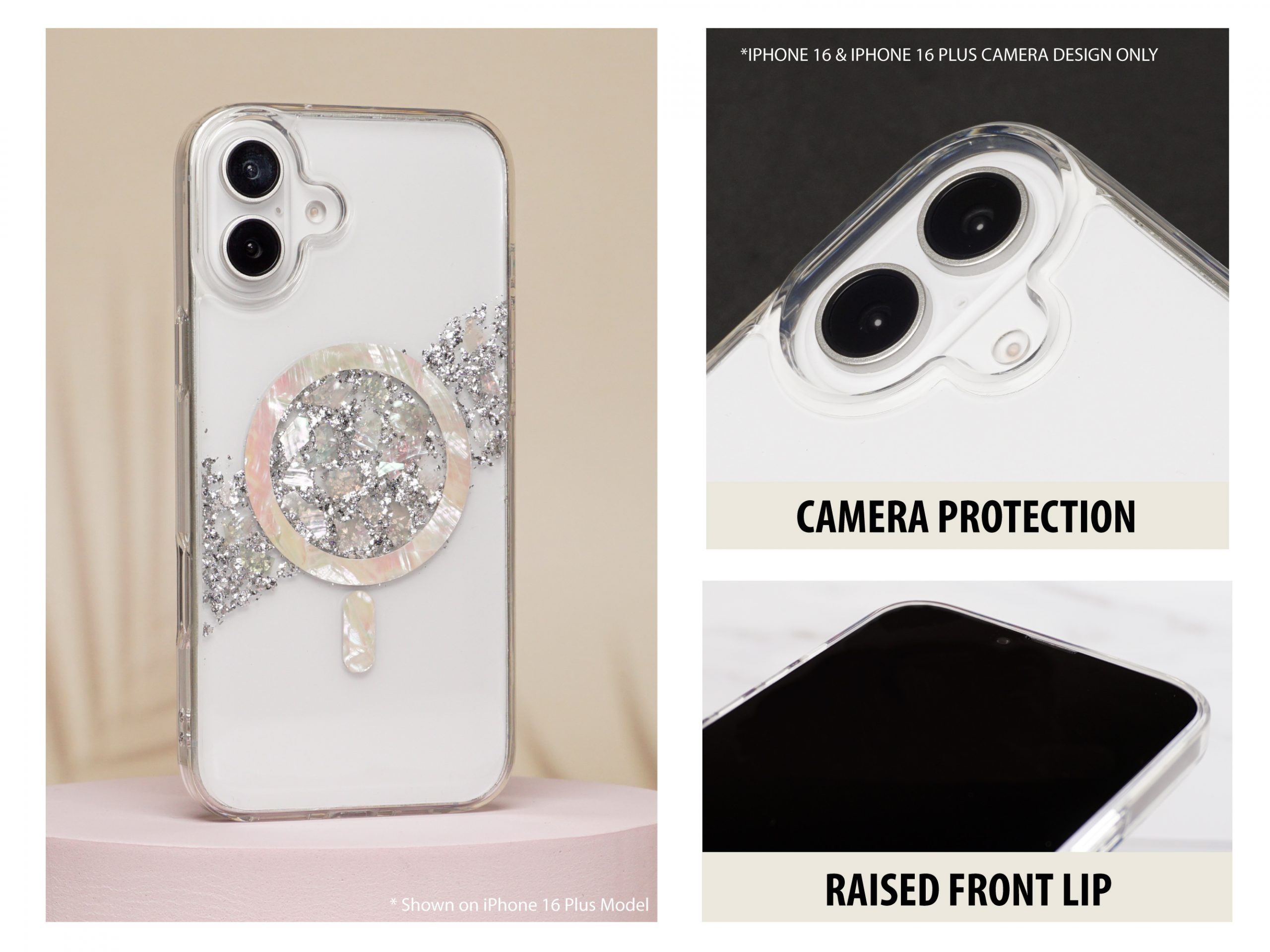 Mag.safe.Pearl.Opal.Iphone.16.Plus.Case.Camera.Lens.Protection.LCD.Lip.Protection.2.Meter.Drop.Protection.iPhone.16.Phone.Case.Shop.Canada
