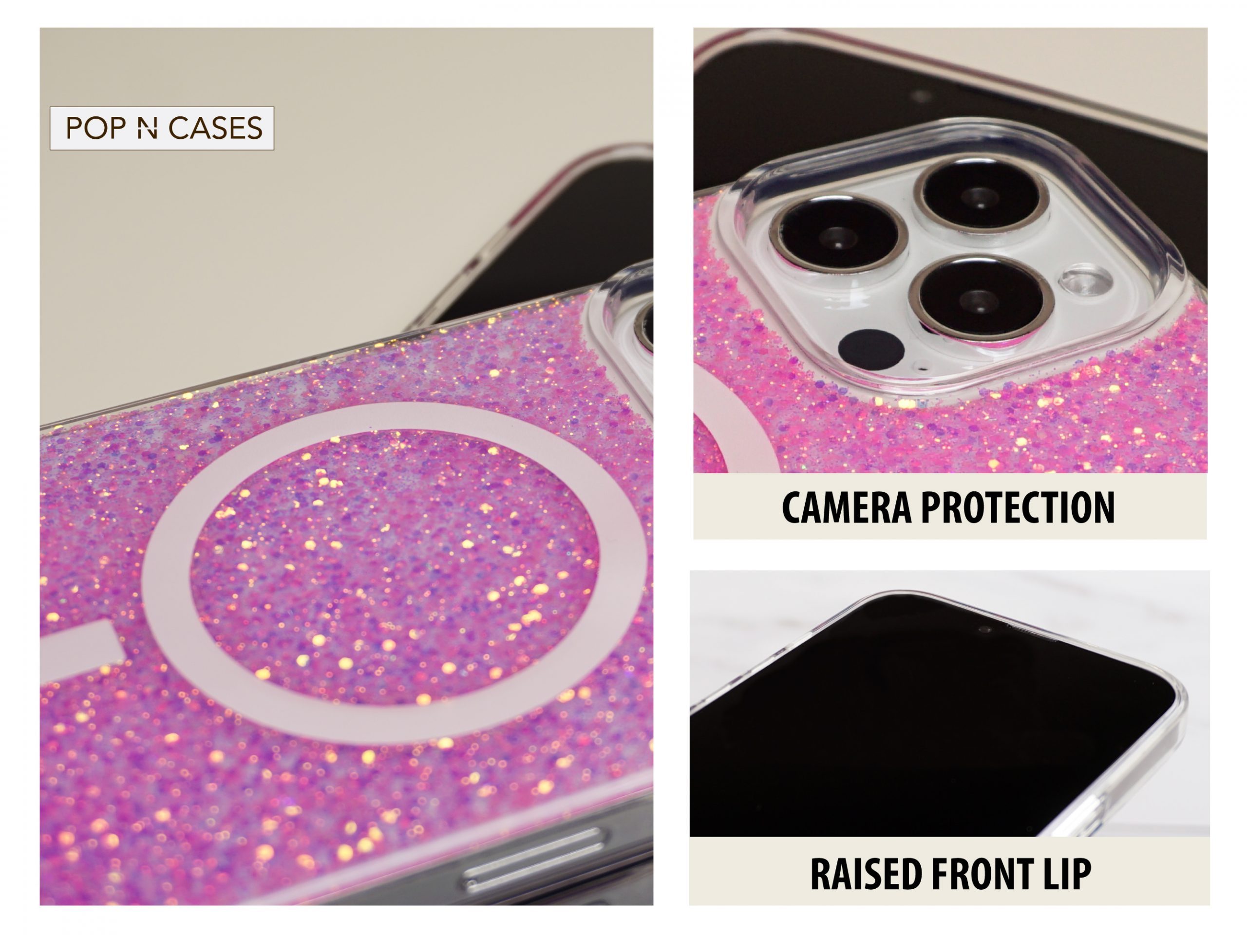 Pink.Orange.Glitter-CASE+CAMERAEDGE+SCREENLIP